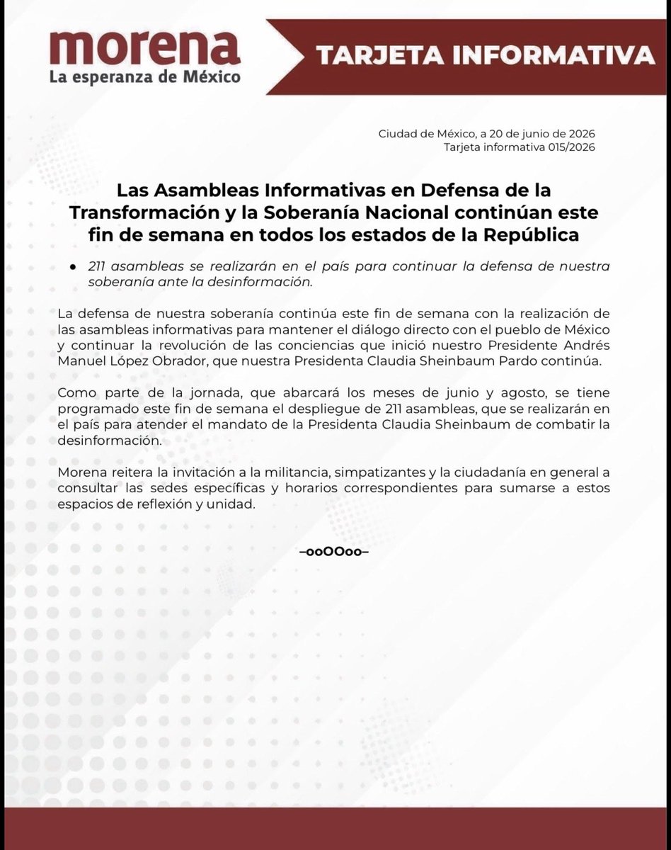 Morena tweet media