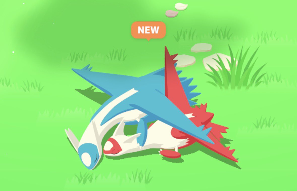 o2_196hs's tweet photo. え、可愛い🤭ラティオスがラティアスに手を置いてるの可愛い

 #ポケモンスリープ #ポケスリ https://t.co/a9P3V7ilXJ