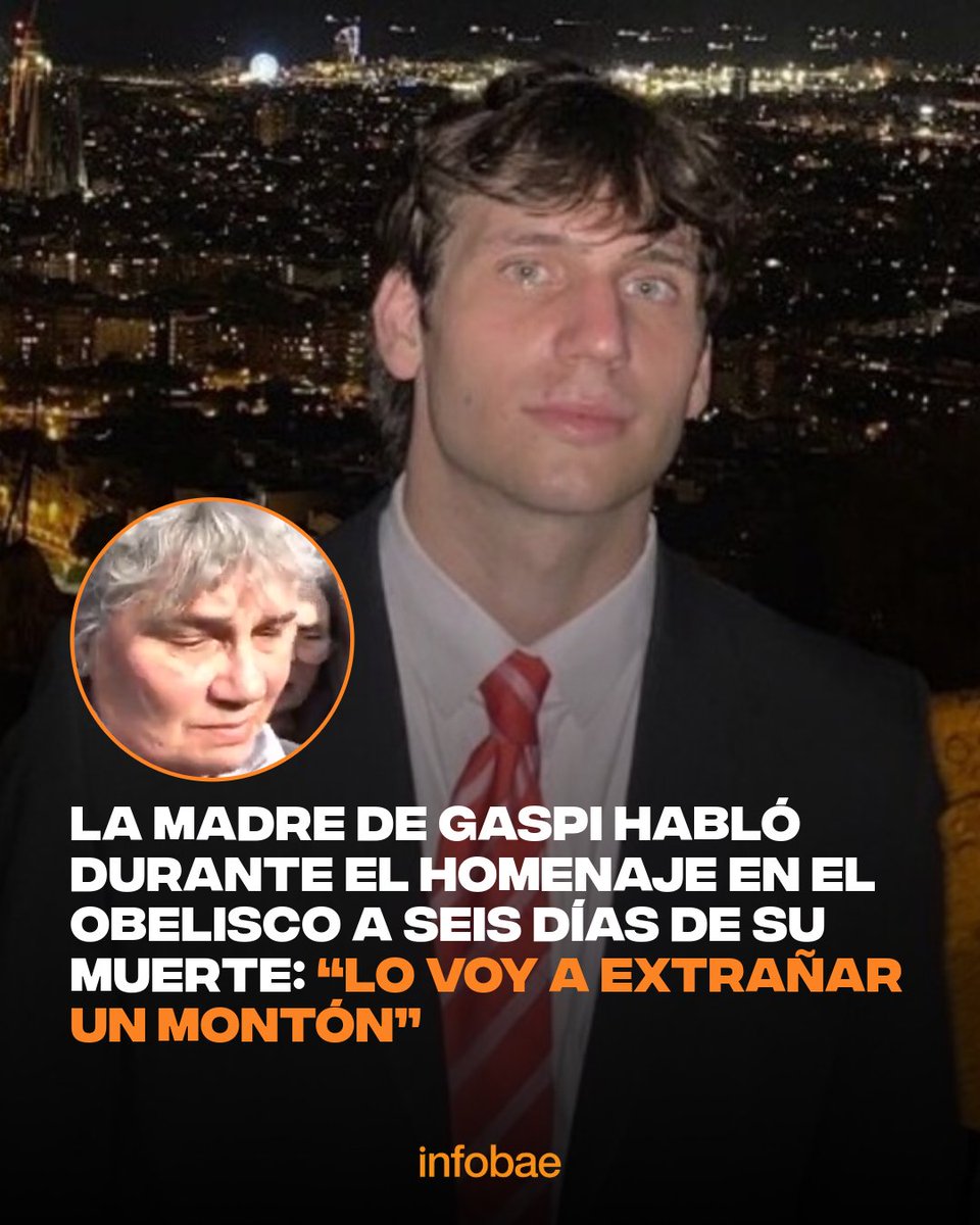 infobae's tweet photo. Los seguidores del youtuber, se autoconvocaron en forma multitudinaria en el monumento de la avenida 9 de julio y Corrientes para honrar la memoria del humorista. Allí, por primera vez, habló Michelle, la mamá https://t.co/xwEKfz60Mg https://t.co/YJEgRABDd3