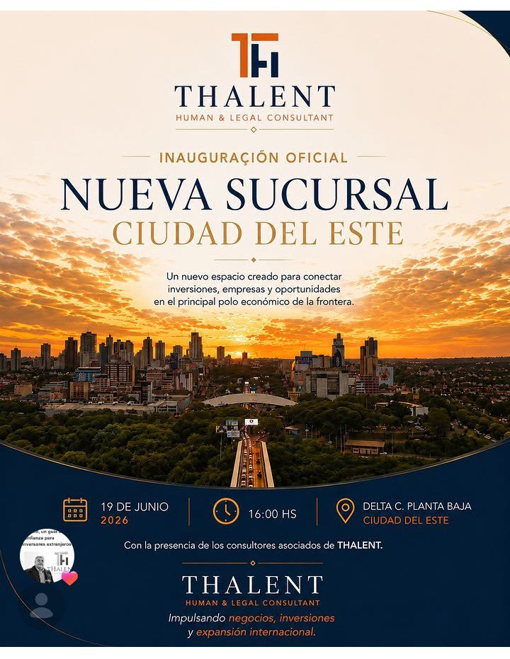 chiqui_avalos's tweet photo. THALENT ( CEO Francisco Fariña) inauguró la nueva sucursal en CDE, afianzando su liderazgo para conectar inversiones empresas y oportunidades en el principal polo económico de la región https://t.co/QhIDc3kzHU