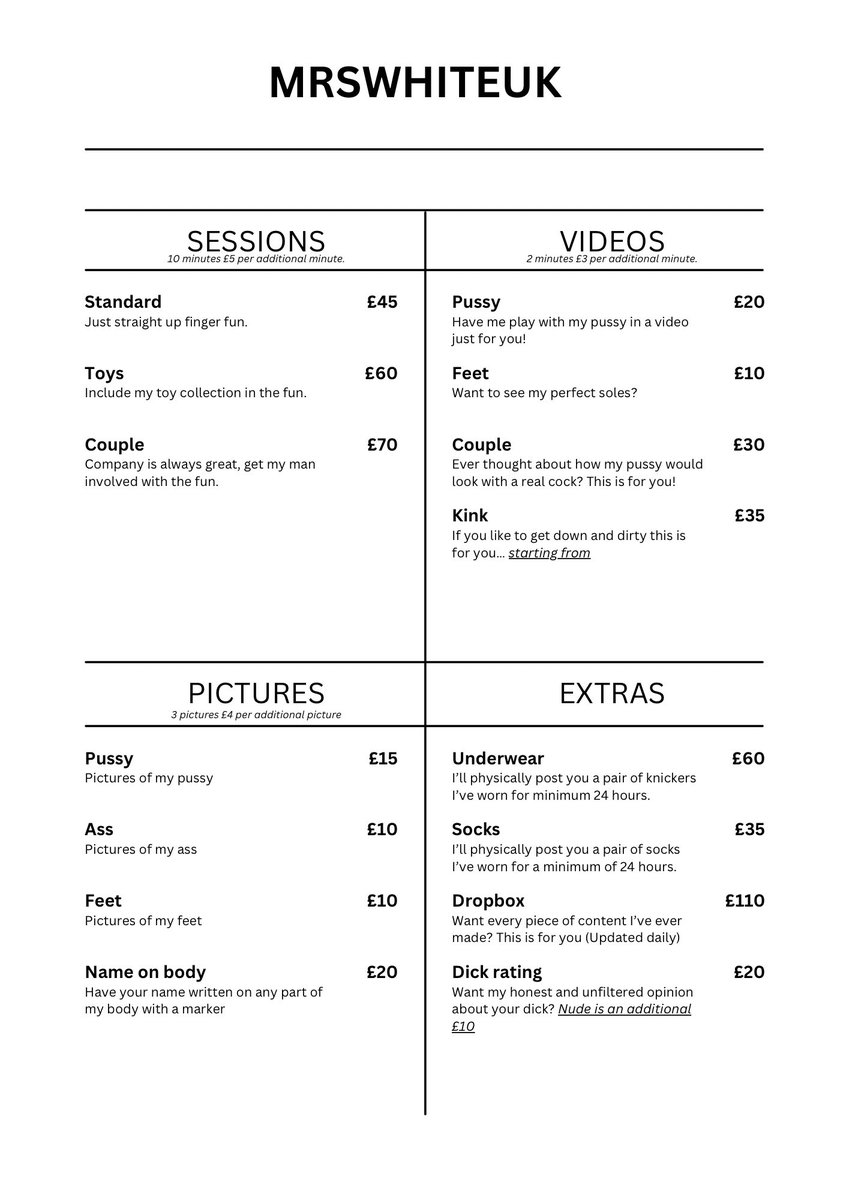 MrsWhiteUK's tweet photo. New menu goes live tonight 👀😈

Rated ⭐️⭐️⭐️⭐️⭐️ by your dad, friends and colleagues… cum find out what fun you’re missing out on.

DM me x https://t.co/JC4RCQeyBm