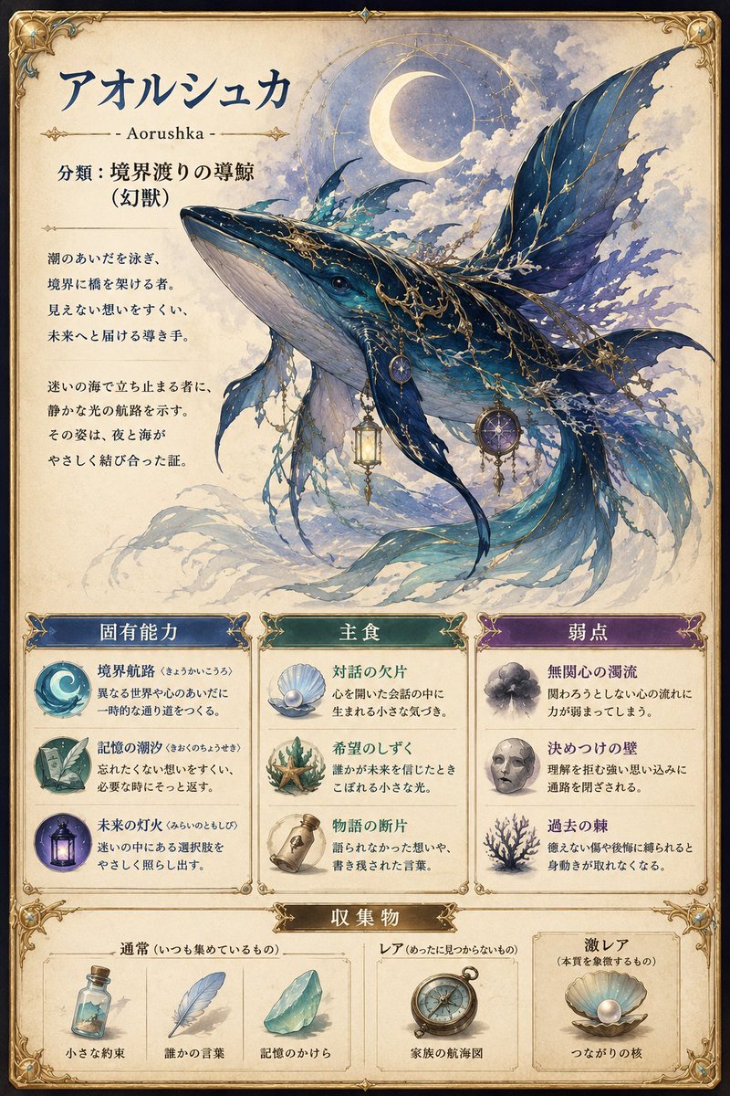 HY_REM0422's tweet photo. お借りしてやってみました。
海とか月のモチーフはシナリオ壁打ちしながら作ってた影響だろうけどなかなか美しい子が召��されたわね。 https://t.co/bUd6DeuZF5