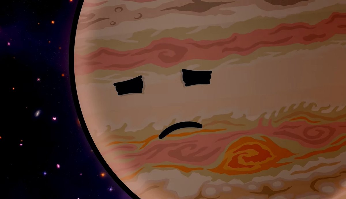 Stardust_325's tweet photo. I love how you can tell Jupiter hesitated
We see him looking miserable at first, and then he's the only one who doesn't look immediately happy to see Sun's flare, and then he's the last to arrive, with a feeble attempt to stay angry
He's still got some complicated feelings https://t.co/4e1nsrIFVk