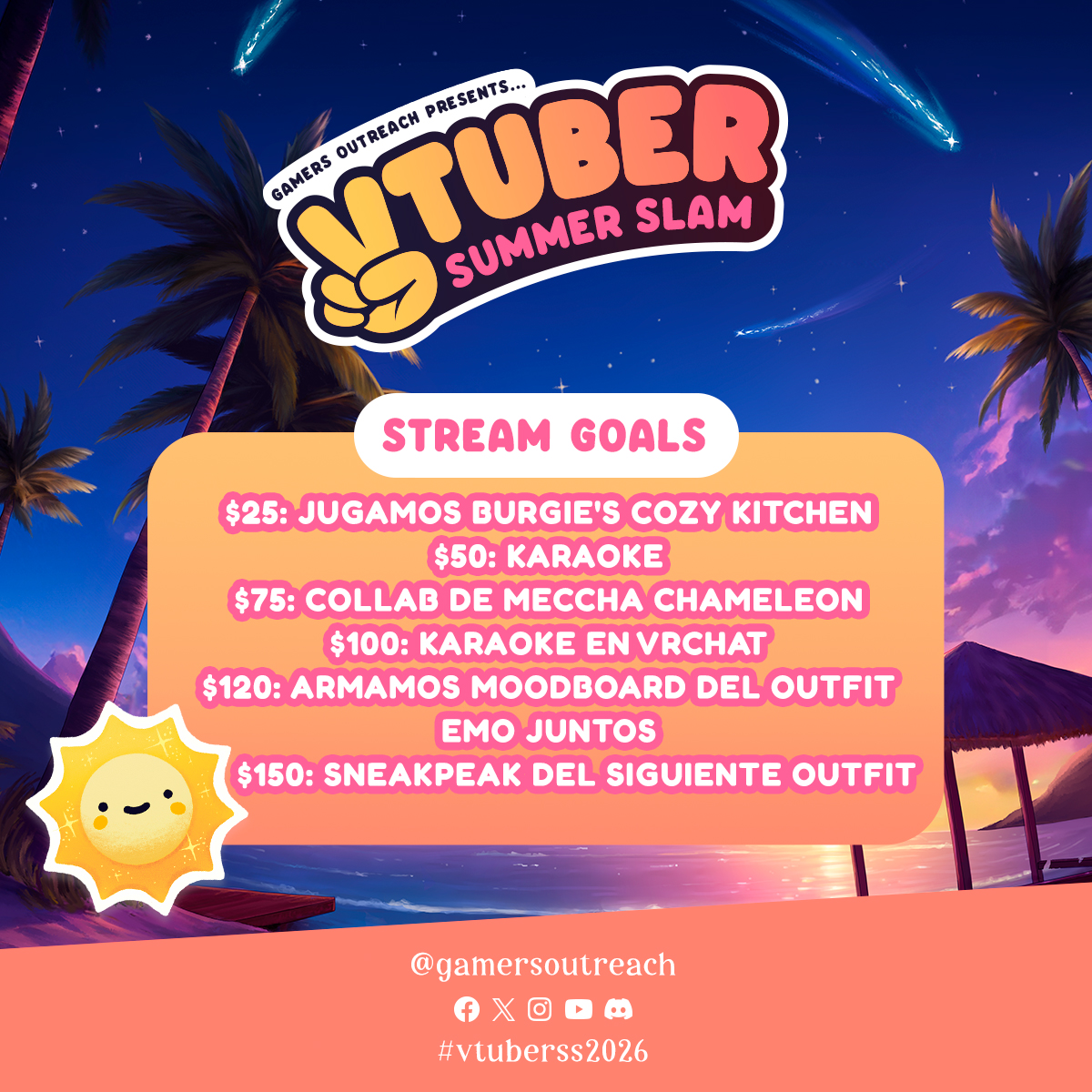 Paw_Maru's tweet photo. 🌞 VTUBER SUMMER SLAM 2026 🌞
Este año voy a estar participando de la Vtuber Summer Slam para #GamersOutreach

Es un evento de caridad donde el dinero será destinado para darle videojuegos a niños en diferentes hospitales
⤵️⤵️⤵️

#VSS2026 #VtuberSS2026 https://t.co/YG0S4giCQS