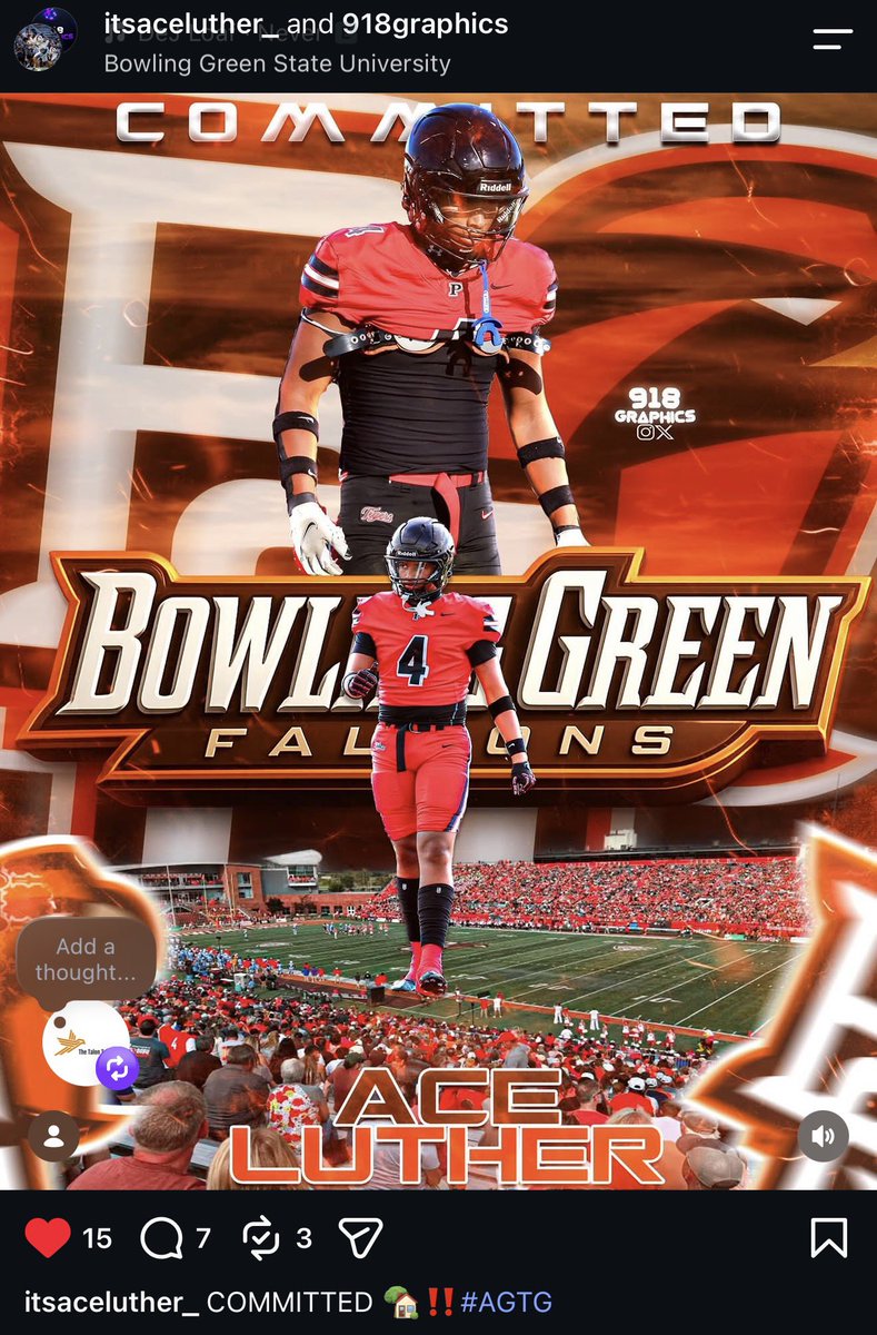 thetalontribune's tweet photo. BOOM X5 🟠🟤 2027 TE Ace Luther commits to Bowling Green https://t.co/iIRtIhdxyK