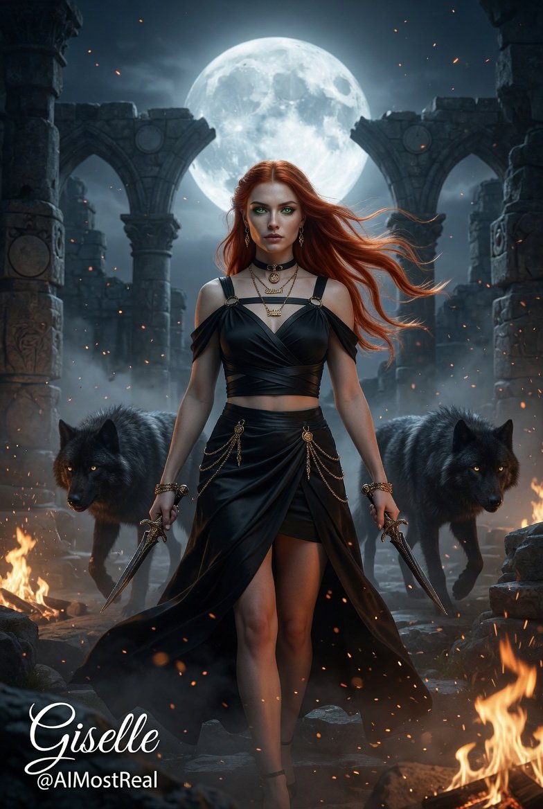 AImostReal's tweet photo. Moonlit guardian of the ancient stones ๐๐บ
With wolves at her side and fire in her blood, she walks the forgotten path between realms.
Some queens rule from thrones. Others command the wild.
#Giselle #MoonlitGuardian #WolfQueen https://t.co/alUHBrgofD