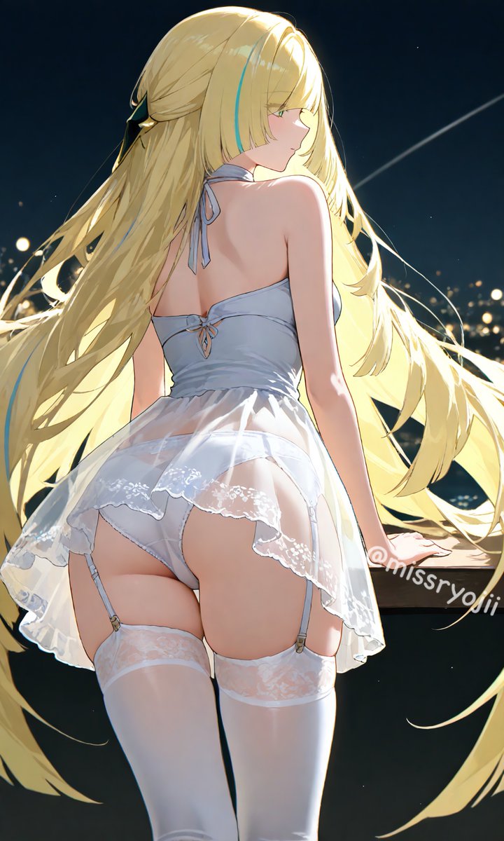 MissRyojii's tweet photo. Lusamine gazing at the night sky… elegant even in her quietest moments 💛 https://t.co/wTSZYcJ1tj