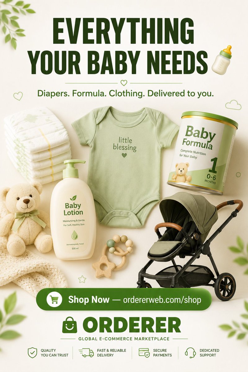 _Orderer_'s tweet photo. Your baby deserves the best 🍼💚 Diapers, formula, clothing &amp; more from verified sellers. Delivered straight to your door. https://t.co/0Ud8zbP9QJ https://t.co/MAbNEpphWO