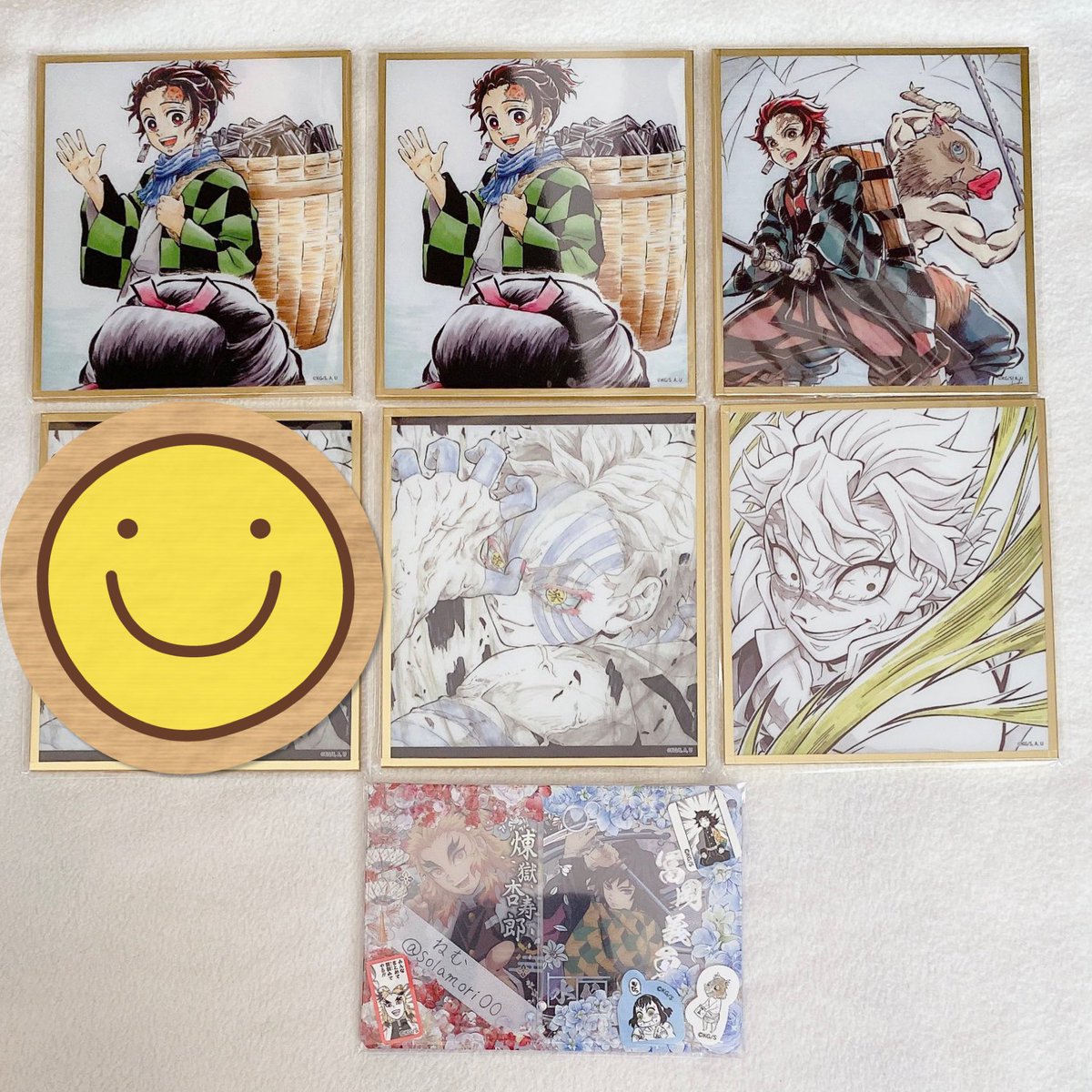 solamori00's tweet photo. @1【交換/譲渡】鬼滅の刃 ufotable webshopくじ webくじ C107 エンドロール イラスト 柱稽古編 刀鍛冶の里編 全幕間画 繋ぐ 缶バッジ ステッカー アクリル色紙

【譲】
画像1～2

【求】
→続 https://t.co/bj8XjkmZ7S