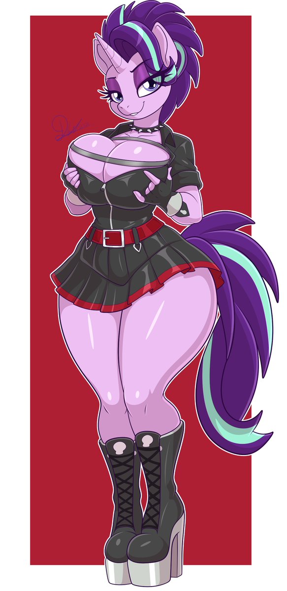 Heart21Diamond's tweet photo. A very curious side of Starlight Glimmer x3 (the nude version is available on my Patreon).

This commission belongs to @Grizguy34 https://t.co/5MnKtOl5Jz