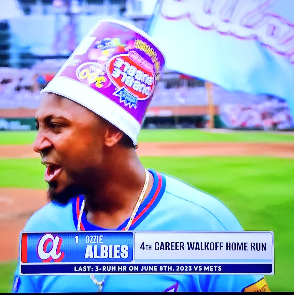 grantmcauley's tweet photo. The Dubble Bubble helmet looks good on Ozzie Albies, @AliMacRadio. https://t.co/1z61dqsZgc
