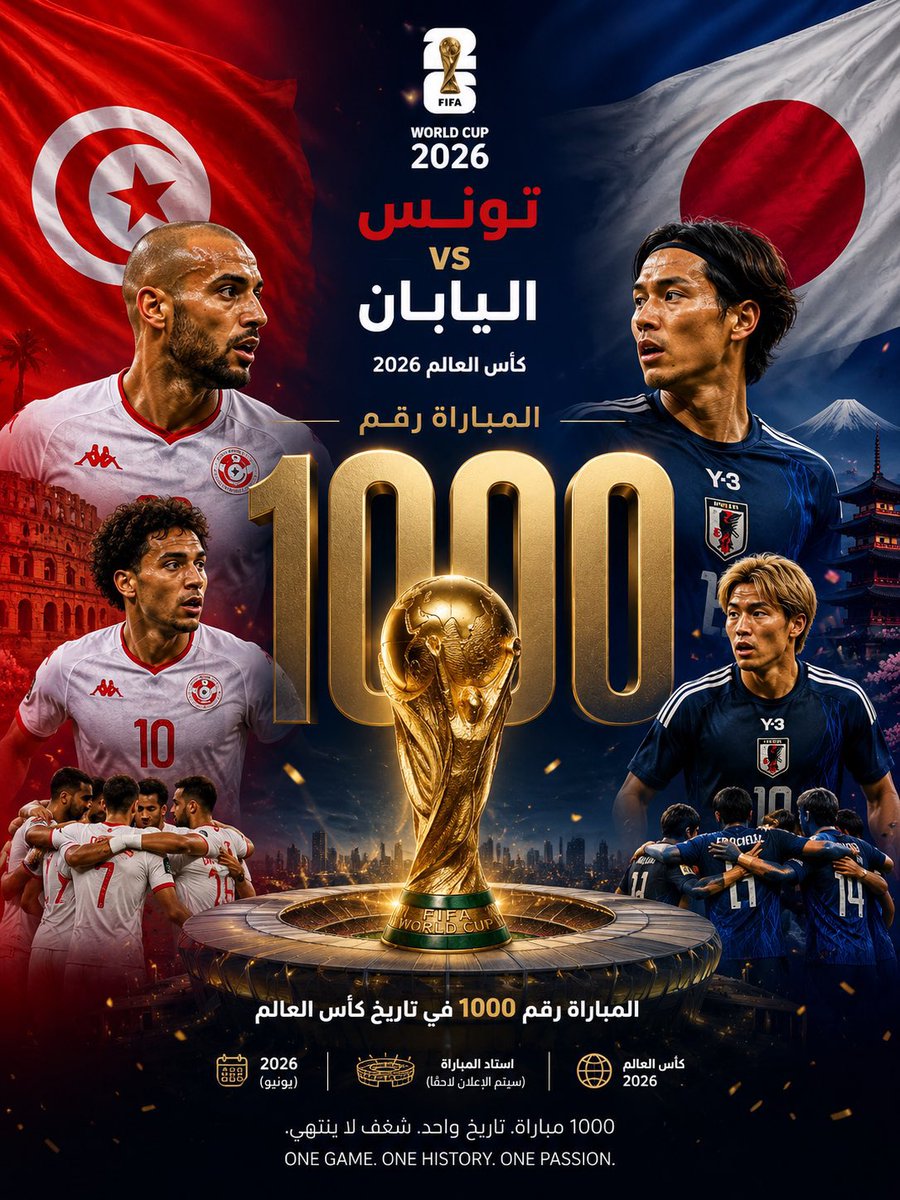 meshalaladhm's tweet photo. كل التوفيق لنسور قرطاج الجريح 💔

مربوحة باذن الله 🇹🇳 ♥️
🇸🇦💚
#تونس_اليابان  #تونس 
#Tounes  #Tuns 
#كأس_العالم2026  #مونديال2026 #كأس_العالم  #FIFAWorldCup https://t.co/O33ACEyUHF