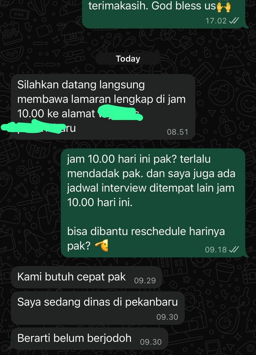 txtharihariWNI's tweet photo. Masih ada aja HR yang seperti ini ya, heran😩

sc:threadsadetmaa https://t.co/I0IqYzPr1Z