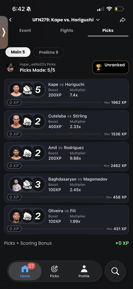 hype_edits23's tweet photo. Picks for tonight’s card @VerdictMMA pretty good one so far #ufc https://t.co/h7hdnksfVr