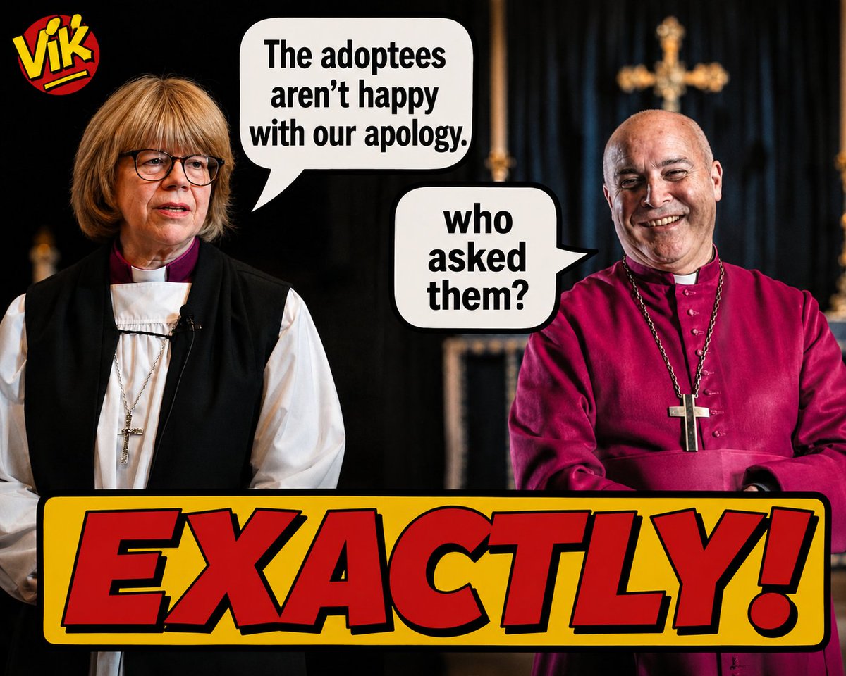 stoweyvik's tweet photo. Do I have thoughts on the recent @churchofengland apology for historic forced adoption? Damn straight. Do I have any words left? sadly not. So I present my feelings via the medium of AI slop. https://t.co/fnR42CaWCK