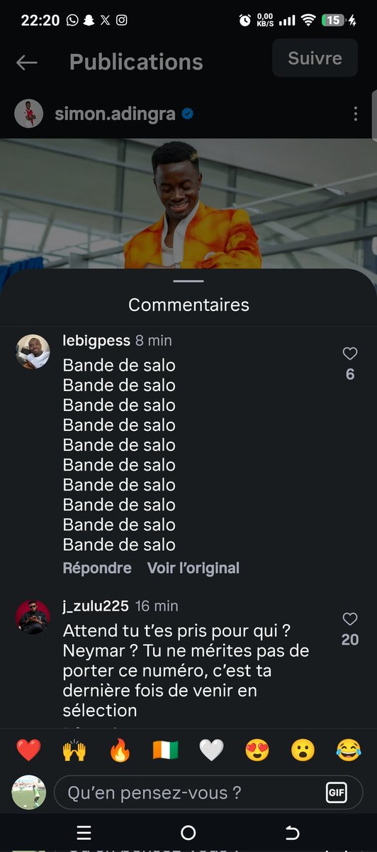 Thierdinhoo's tweet photo. Des insultes racistes sur le dernier post de Simon Adingra 🇮🇪💔
Force à lui😔 https://t.co/HCvJ4BAKiM