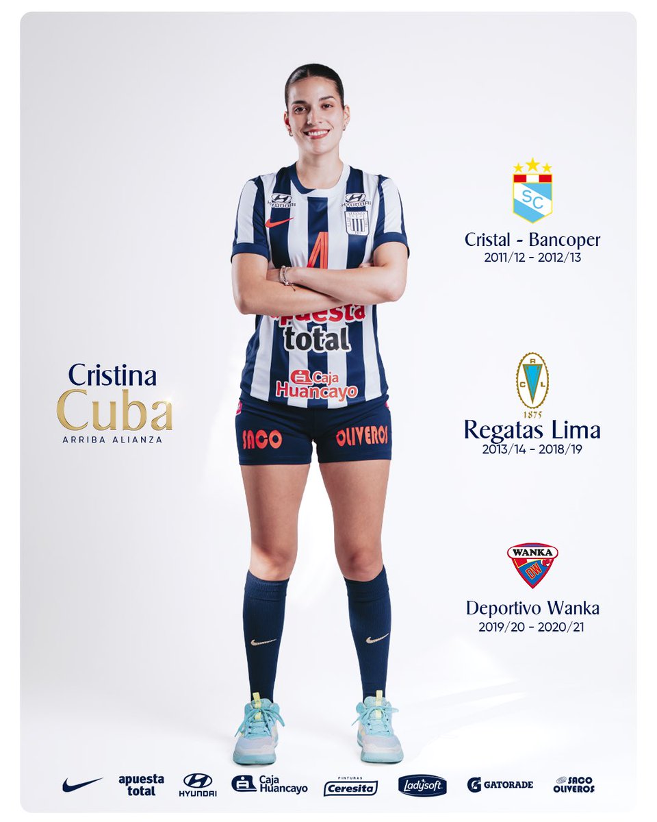 AlianzaLimaVB's tweet photo. 🌐 A lo largo de su carrera, Cristina Cuba ha defendido las camisetas de importantes instituciones como Regatas Lima, Circolo Sportivo Italiano, Deportivo Wanka y Cristal, acumulando una valiosa experiencia en las principales competencias del país.

💻 Lee la nota completa aquí ⤵️
https://t.co/Z7fG7nJd2Z