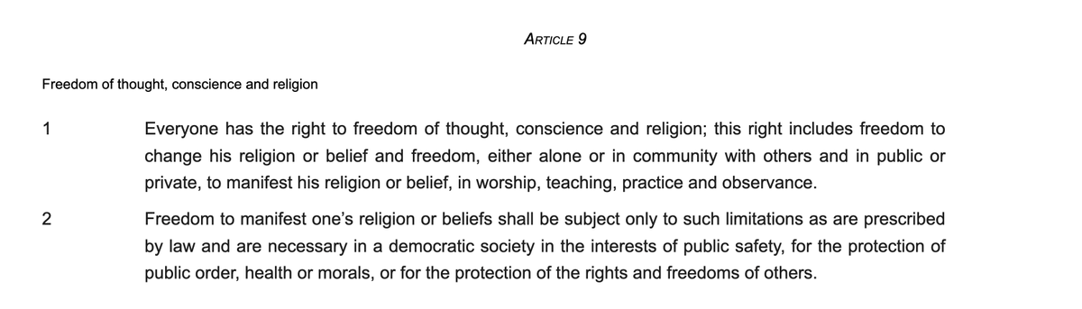 MarekPL0205's tweet photo. @HarryLines7 I know that you, right-wing folks, do not like the concept of human rights, but please be aware that praying publicly (no matter what religion) is a human right. Check Schedule 1 to the Human Rights Act 1998. https://t.co/cN13uHXsLy