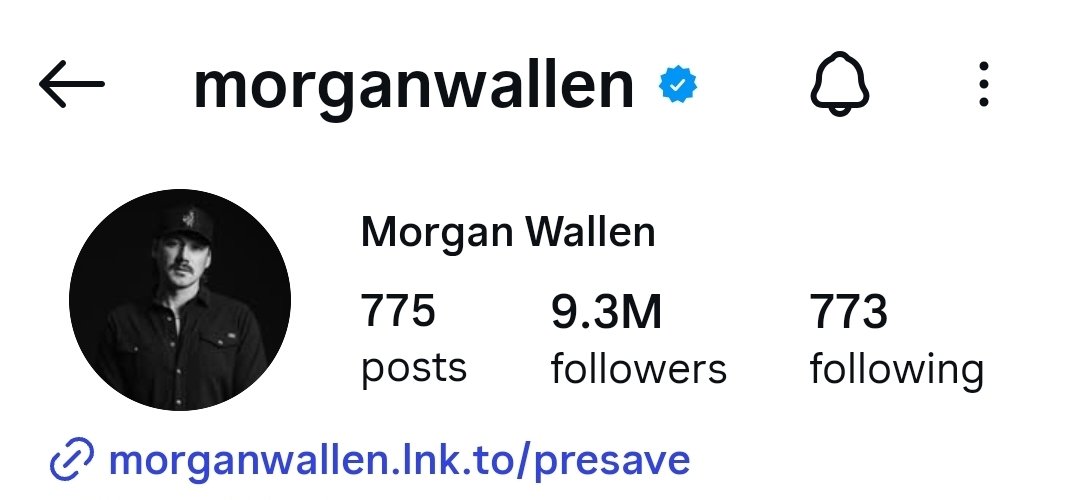 MorganChart's tweet photo. Morgan Wallen has put a presave link on his IG Profile

He is very close to dropping a new single! https://t.co/eMZGR1Q7m7