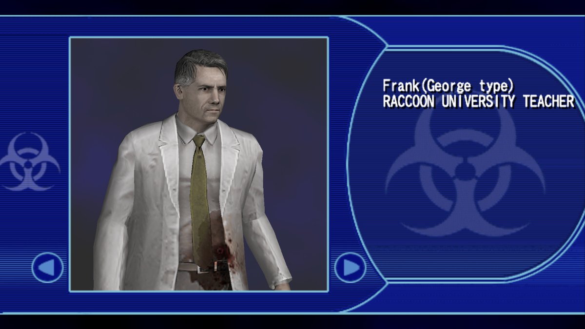 SaculMonday's tweet photo. It's unclear how many people Greg killed besides Peter and the UBCS members.
Several university employees may have been among his victims, including Frank, a Raccoon University teacher who appears to have been shot in the stomach.
#REBHFun #REOutbreak #ResidentEvilOutbreak https://t.co/ja1klfnG52