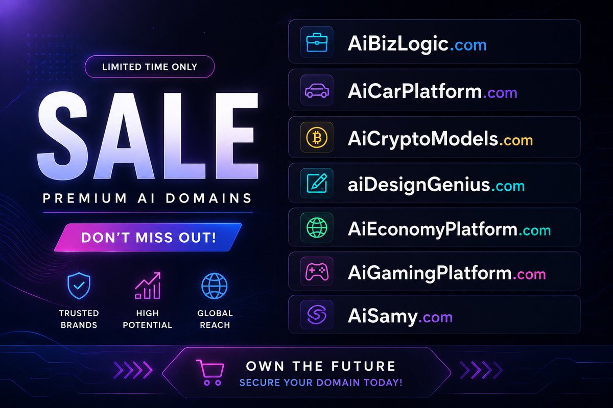 Name24Pm's tweet photo. Domain sale, each domain for $100 https://t.co/rIeaXR2Ewj
https://t.co/or0TaTkPyh
https://t.co/nJ6FvNjYxG
https://t.co/RxEAaYQVfn
https://t.co/63RgDIe7yQ
https://t.co/ULdU5KWNgA
https://t.co/WZtSfNf1ty  #Domaining #DomainNames #com  #Domain #domains #brandable #Branding https://t.co/YChc9D5jn0