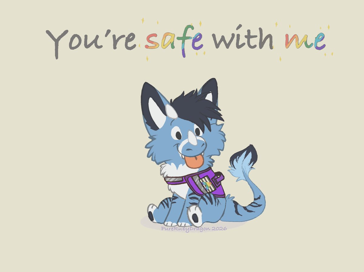 DerrpDerg's tweet photo. Happy pride month! 🩵

Art by @PureRubyDragon https://t.co/uQNZignmVE