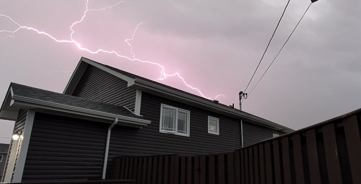 rcbstormpost's tweet photo. Electrical activity continues to flicker overhead... getting into the fourth hour. #nlwx #Gander https://t.co/JncOHqE9qc