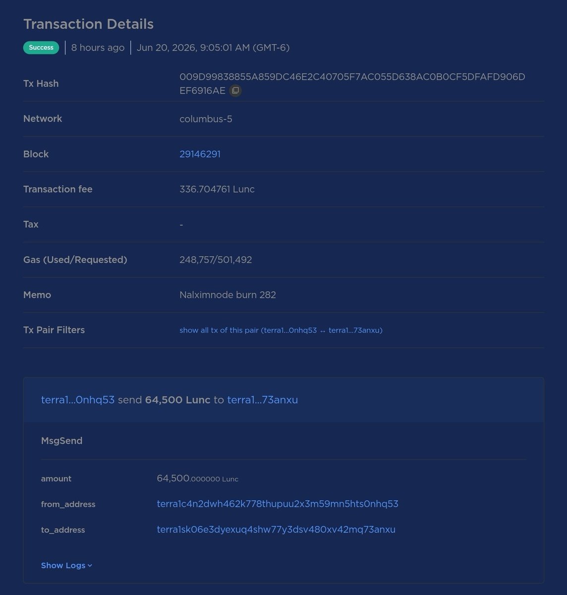 nalximnode's tweet photo. ¡Compromiso inquebrantable con la comunidad $LUNC! 🔥
​Hoy, nuestro validador @nalximnode ha completado con éxito la quema número 282. Seguimos reduciendo el suministro de forma constante y transparente.
​🔗 Ver prueba aquí: https://t.co/mpWlH2qWLG
​Además, nuestro fondo de staking sigue creciendo imparable: ¡ya contamos con 13,650,000 LUNC en staking y seguimos sumando día a día! 🚀💎
​#LUNC #TerraClassic #LUNCCommunity #LUNCBurn #CryptoValidator