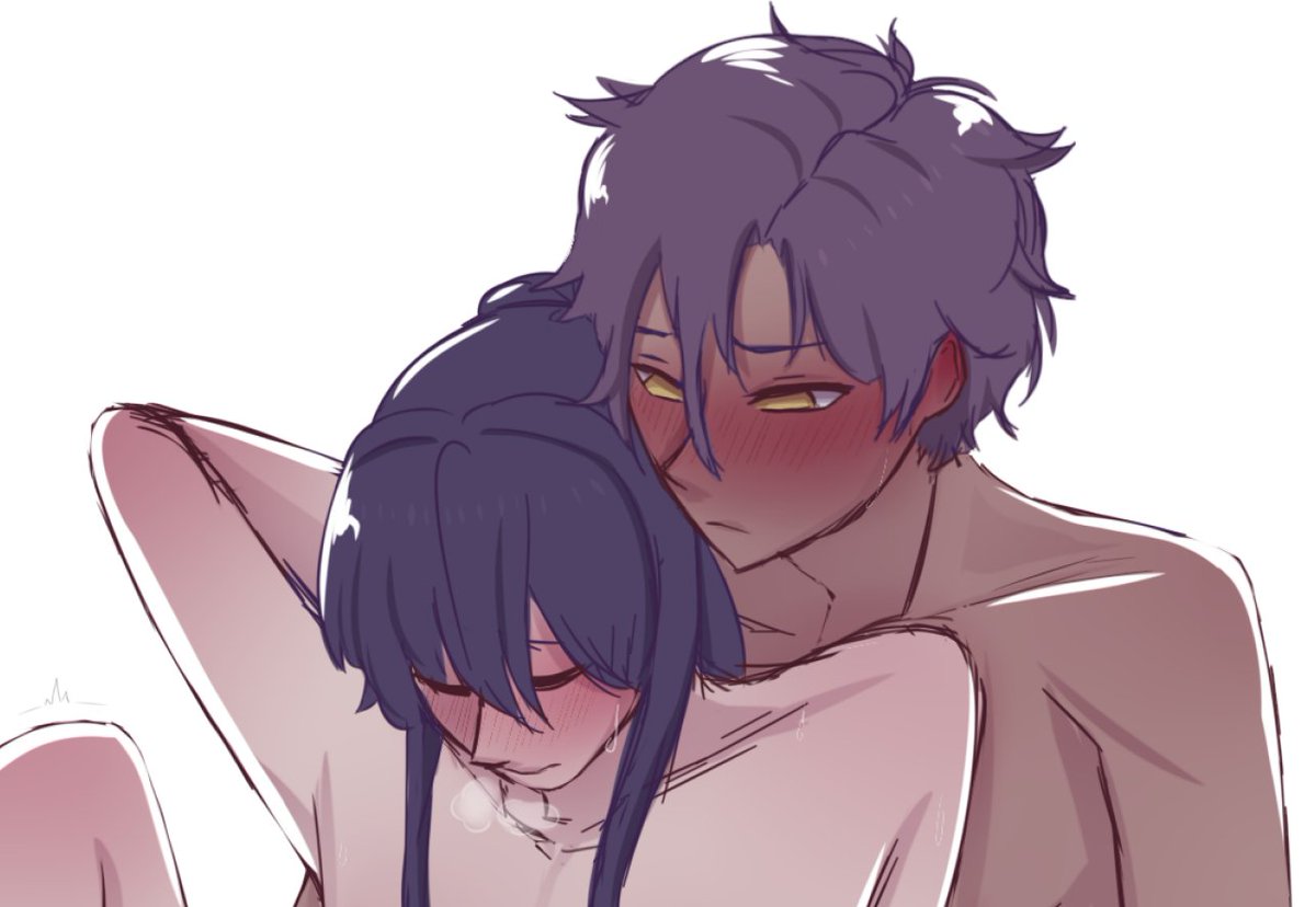 Mililimimio's tweet photo. I disappeared because of work...
A sketch with Adosou to relax, ahem... https://t.co/RHFkdTt3x7