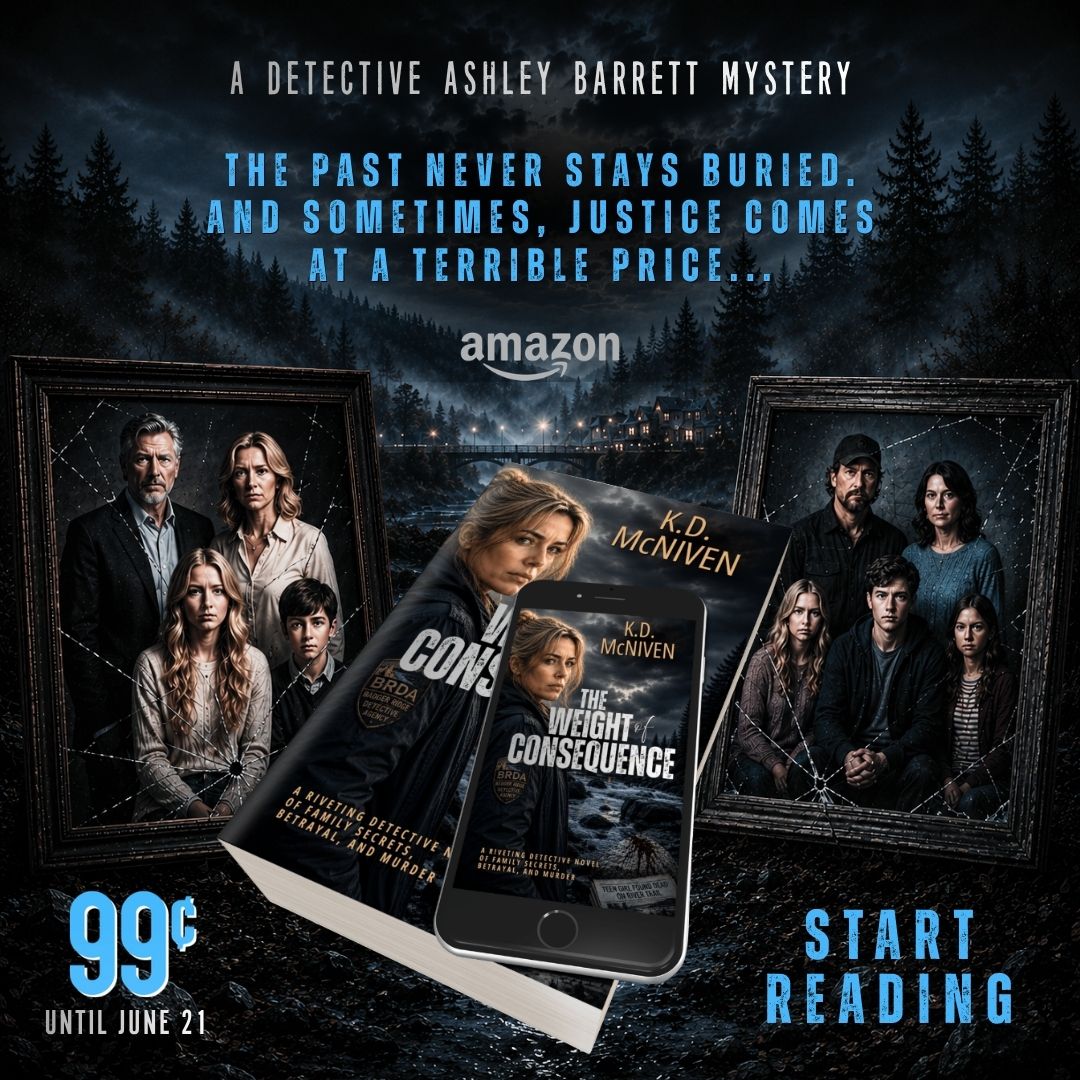 kady54033's tweet photo. #solvethecase with Detective Ashley Barrett.
๐ https://t.co/YGFfY3QRSy
Read The Weight of Consequence
#Free #Kindleunlimited
Some murders destroy more than lives.
They destroy families.
For years, the Randolphs and the Harringtons were inseparable. Their children grew up together, and their friendship seemed unbreakable.
Until the Randolphs' teenage daughter was discovered on the Whiskey River Park trailhead.
#crimefiction #detectivefiction #murdermystery #kindlebooks
#mustread #amreading #mysterynovel #bookrecommendations
#readers #bookworms #booklovers #noir