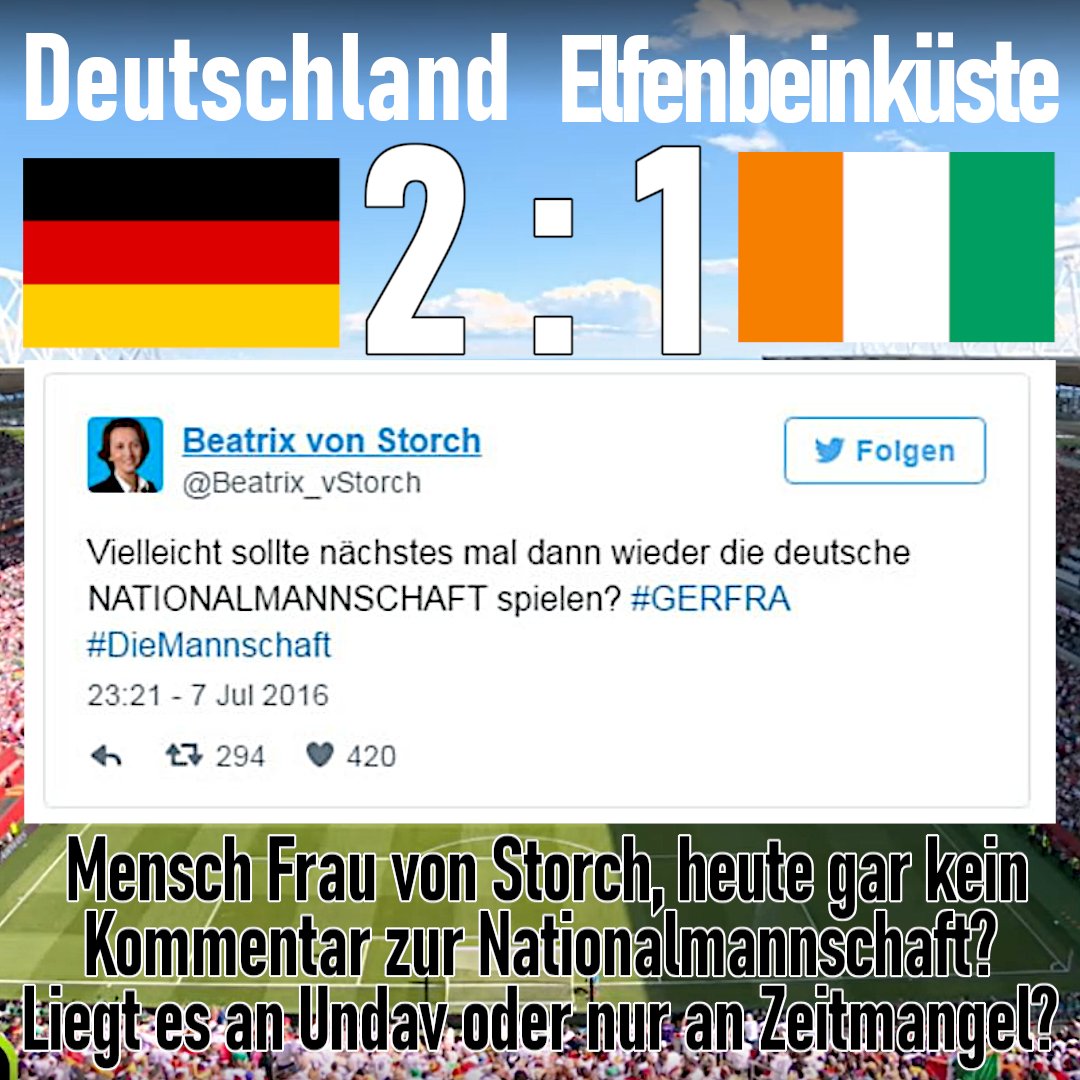 Schlafsheep's tweet photo. Mensch Frau von Storch @Beatrix_vStorch , heute gar kein Kommentar zur Nationalmannschaft?
Liegt es an Undav oder nur an Zeitmangel? 🐑⚽#DFBTeam #GERIVO #UNDAV https://t.co/u4fK6Kdw5Y
