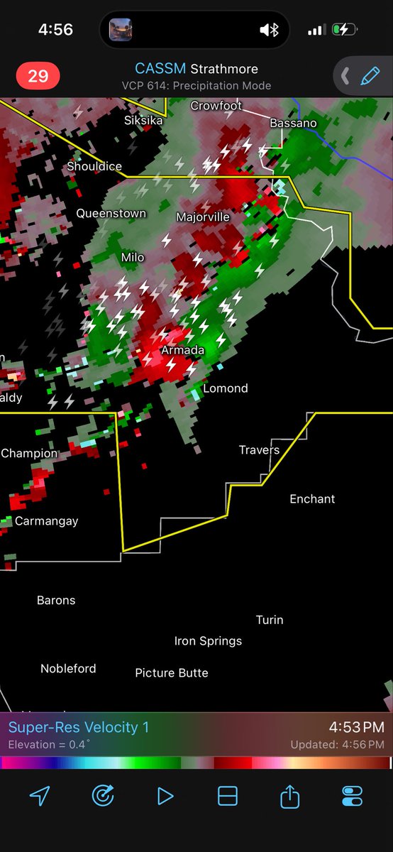 colinmich's tweet photo. Rotation on this supercell by Armada AB #abstorm #shareyourweather https://t.co/WA5Fo07vZd