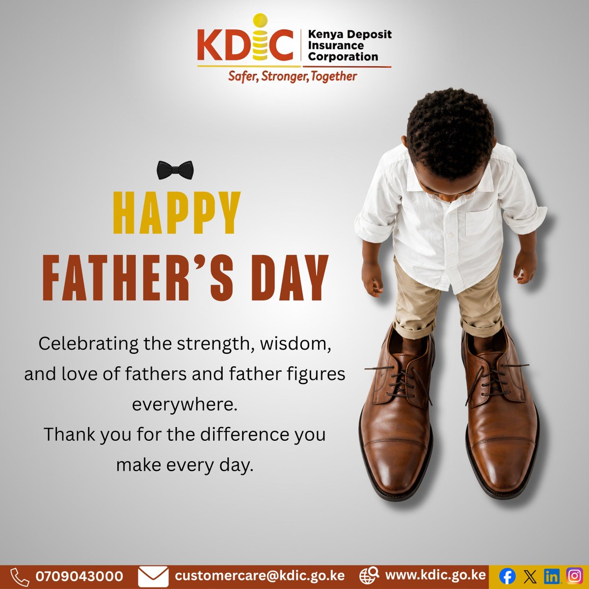 KDICkenya's tweet photo. Happy Father's day to all fathers and father figures everywhere ❤️.
#KDIC
#SaferStrongerTogether
#fathersday
#Fatherhood https://t.co/Y8lNL5jVXJ