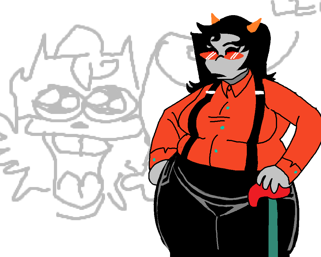 DrFreake's tweet photo. Fat terezi ignore the creature https://t.co/HUNI0EarcJ