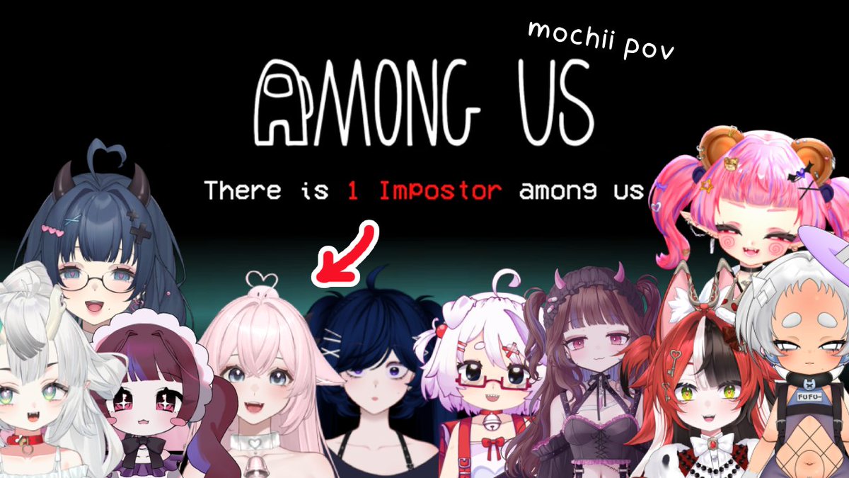 MochiiMochiiVT's tweet photo. ❓who is the impostor among us...? (.Ó﹏Ò.)❓ 
beeeg among us collab! I'll be showing you my pov! if I get impostor let's keep it a secret hehe 🧡
⏰➡️ June 20th 9:00 PM EST | 6:00 PM PST https://t.co/CrHefgO2TE