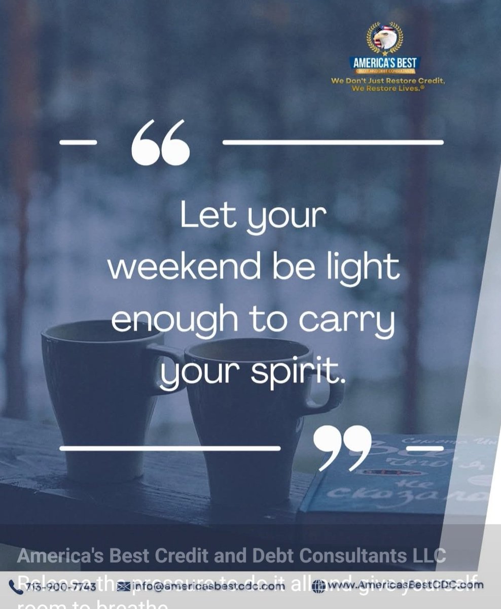 AmericasBestCDC's tweet photo. Release the pressure to do it all and give yourself room to breathe.

Not every moment needs to be productive to be meaningful.
Sometimes the best thing you can carry into a new week is a rested mind and a peaceful heart.
This weekend, choose what lifts you. https://t.co/HQdGpRIYv9