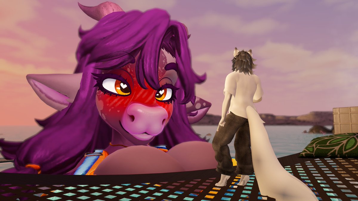 outer_shelf's tweet photo. Made sure @Biswolfpoke remembers who's his mommy 💖

#Sizetwitter #sizevrchat #VRChat #giantess #furry https://t.co/Ci1Ln2tWWw