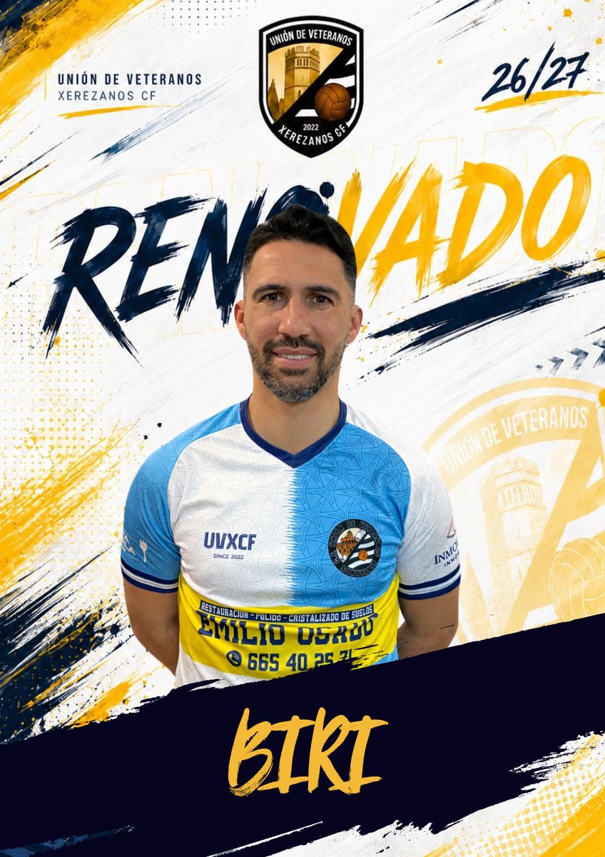UVXCF_2022's tweet photo. Empezamos con las renovaciones para 26/27 
Josue sigue un año mas !! 
#uniondeveteranosxerezanoscf #uvxcf #unionistas @BIRILAHERA https://t.co/d8oECUk7kI