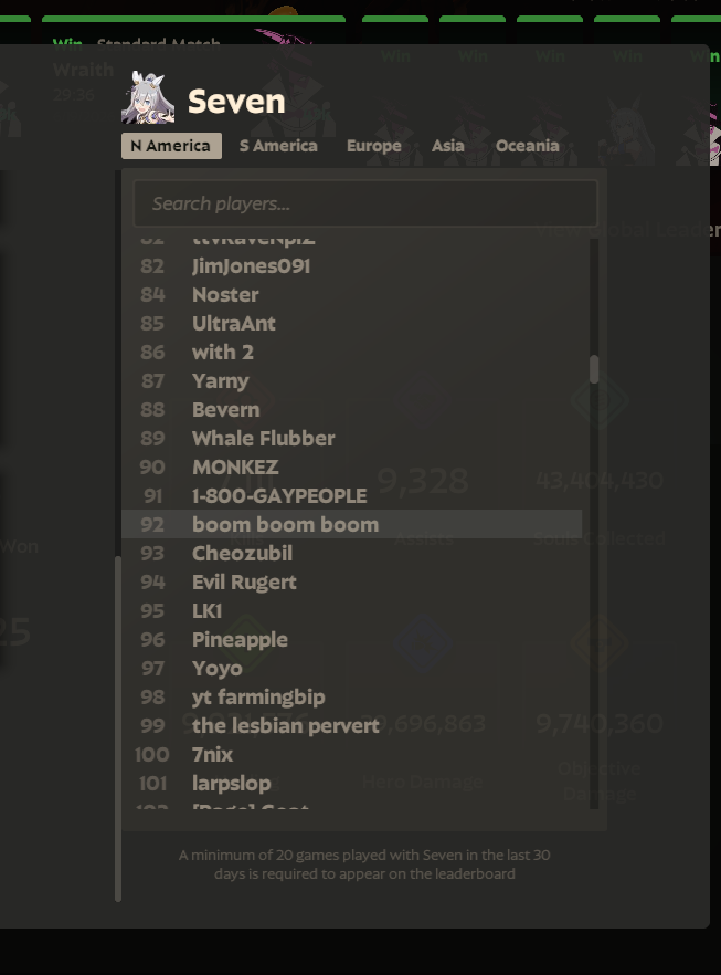AKUSENASU's tweet photo. top 100 on all my mains :D (just wanted to post this before i lose my spot to inactivity) https://t.co/Ns8Slkso8P