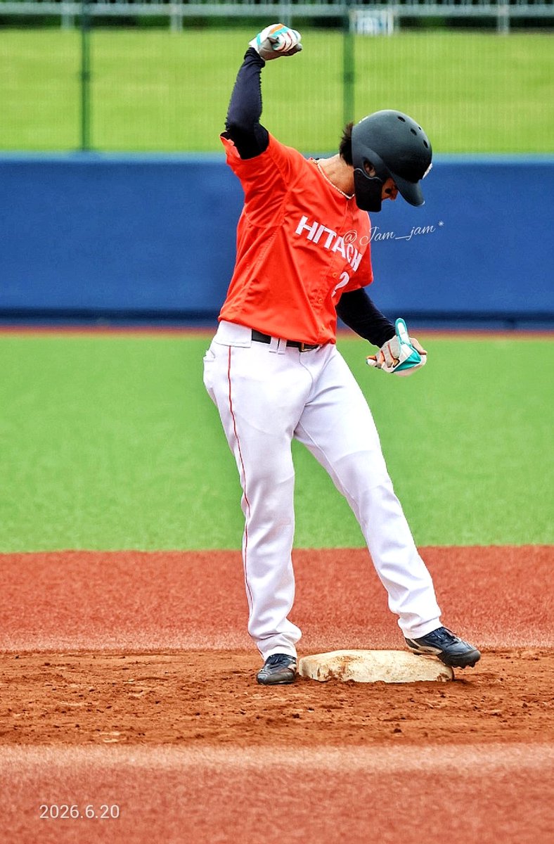 rac_7132's tweet photo. JABA都市対抗茨城県大会⚾︎
2026 6/20 [常陸大宮市民]第2試合
日立製作所×茨城🚗日産
日立製作所
☆森 球紀 選手(東海大)
3安打1四球の4出塁!
7表 逆転の2打点!!
この試合のヒーローです!! https://t.co/99YP2OIx0t