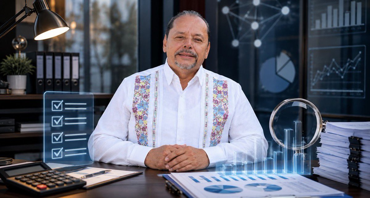 SoldeYucatan's tweet photo. CINISMO: ¡SE AUTO INVESTIGARÁ! 

¿Quién revisará las cuentas de la ATY? El despacho de la familia de Jacinto Sosa Novelo será el encargado de auditar las finanzas para el proceso de entrega-recepción. Una decisión que ya genera fuertes cuestionamientos en Yucatán. #ATY #Yucatán https://t.co/uZtI58qrgd