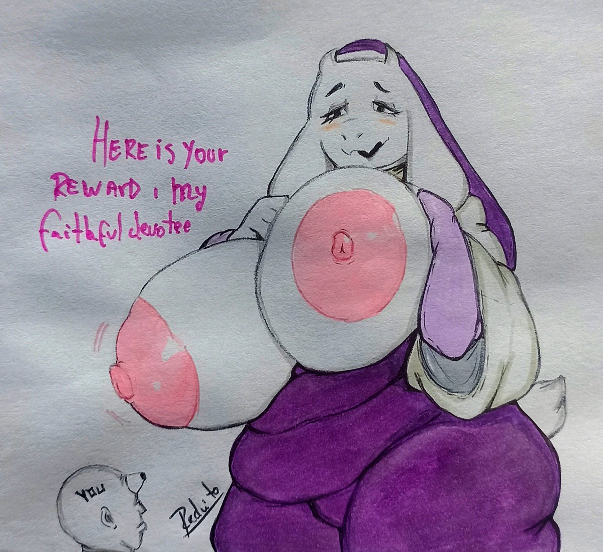 RedFuryArt1's tweet photo. Toriel offers you a divine reward 💜 https://t.co/iq6Zhrz2LU