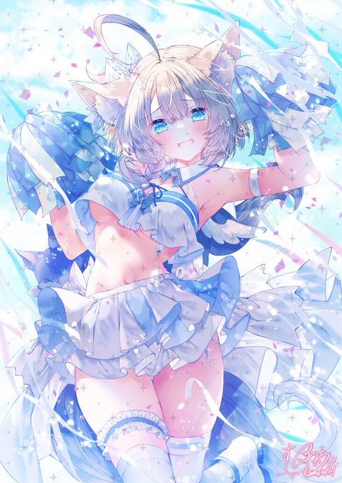 いいちゃんの、チアイラスト描かせていただきました.°ʚ(*˘︶˘*)ɞ°.。.:*とてつもなくかわいい