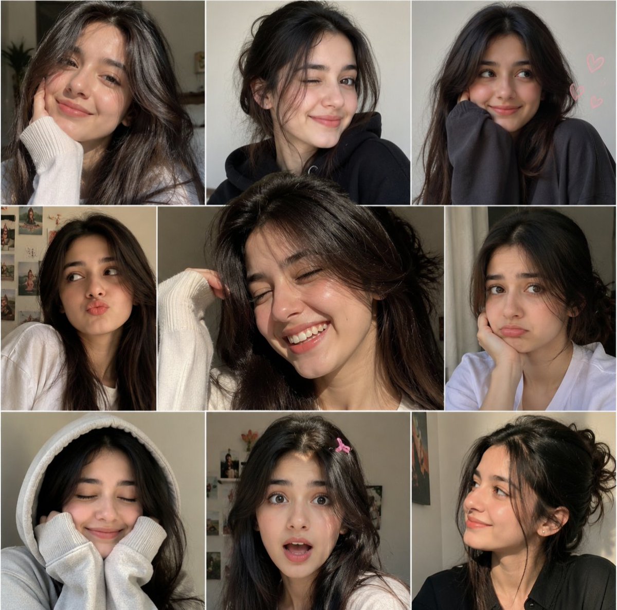 Candid Aesthetic Selfie Collage