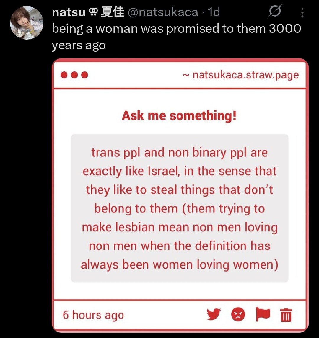 achuuz_'s tweet photo. I only just realized you are that one account who compared trans people to Israel LMAOOO How miserable do you have to be to make a literal genocide about trans people somehow? https://t.co/Yjvw9qRiHi