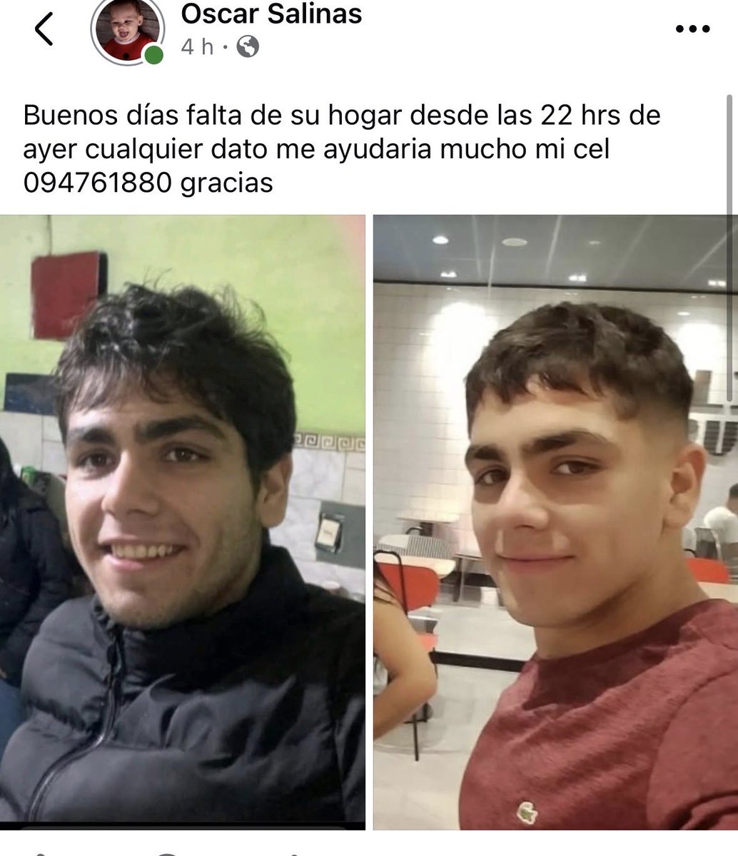 AlexanderSalin_'s tweet photo. Hoy les vengo a pedir un favor a todos. Este muchacho es pariente mío y se encuentra desaparecido. Les pido que compartan esta publicación por todos los medios posibles para ayudar a encontrarlo.

Muchas gracias. https://t.co/iwazZf23iG