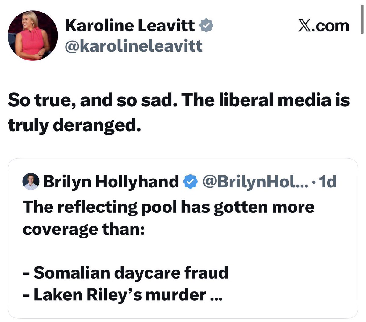 JoJoFromJerz's tweet photo. This former WH mouthpiece and mother of two spent months meeting with Donald Trump’s inner circle coordinating ways in which they could “spin” allegations that he raped and assaulted children.

But it’s the “liberal media” that’s “truly deranged.” https://t.co/43iIky8Br2