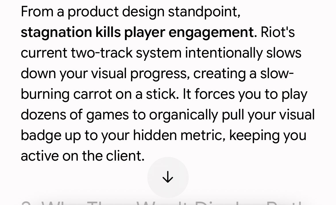 ChristusDo50939's tweet photo. I made AI admit riot uses an EOMM system https://t.co/6W0a8HiqG5