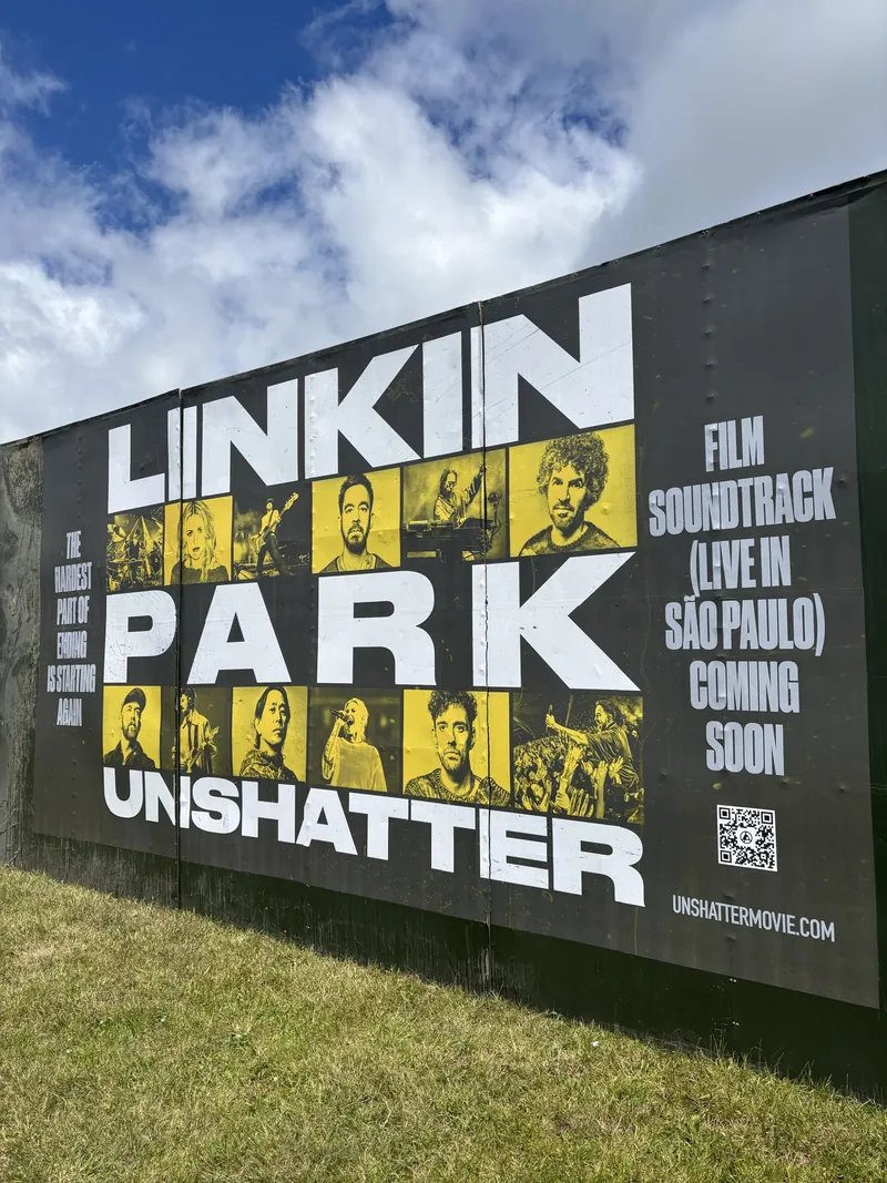 linkinpedia's tweet photo. Update: Unshatter (Movie)

Added the Download Festival billboards the band started teasing in June 2026 (which revealed the Brazil soundtrack), and added Mike's interview at Download about the film and how it came together.

https://t.co/FEc4MmNtbJ https://t.co/uEWuOsVn40