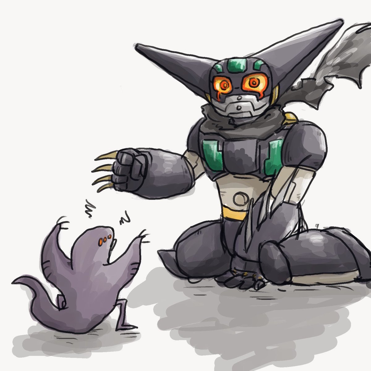 hako_getter's tweet photo. あまりにも描きた過ぎて描いた🐈‍⬛👾RT https://t.co/68MtArAiZH
